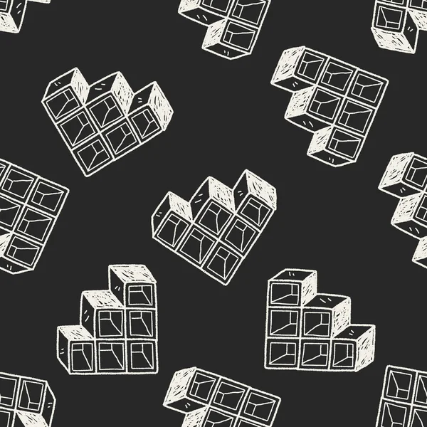 Cabinet doodle fond de motif sans couture — Image vectorielle