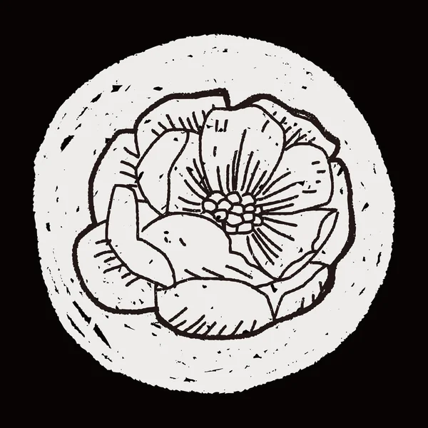 Çiçek doodle — Stok Vektör