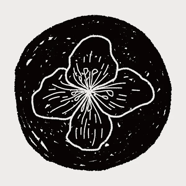 Doodle flor — Vetor de Stock