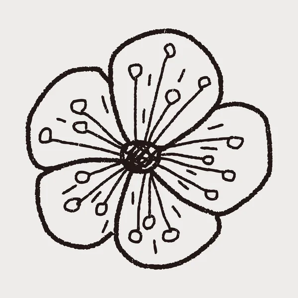 Doodle de flores — Vector de stock