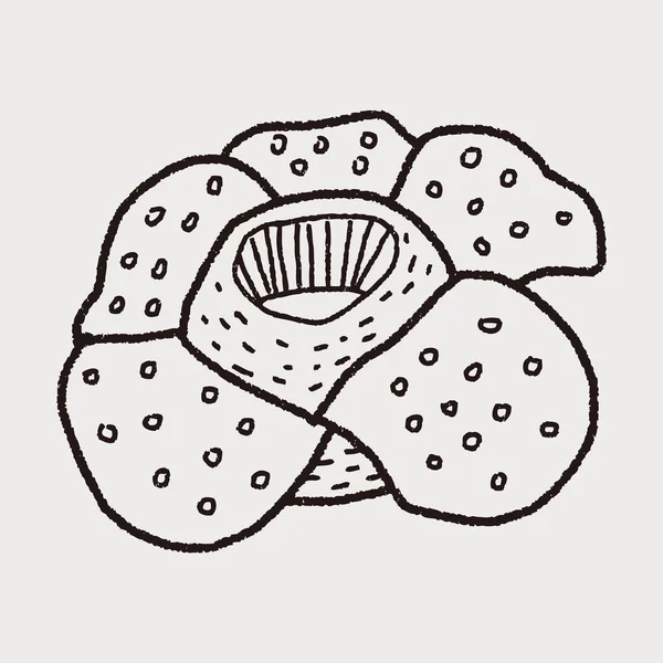 Bloem doodle — Stockvector