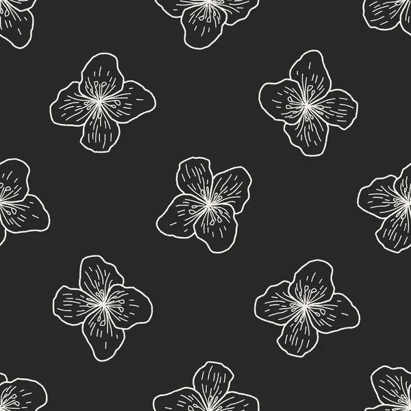 Blomma doodle sömlös bakgrund — Stock vektor