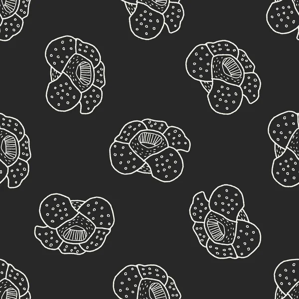 Flower doodle seamless pattern background — Stock Vector