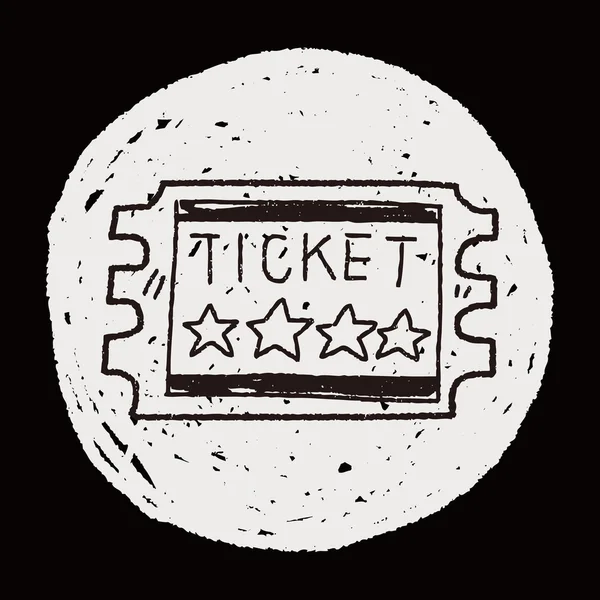 Ticket doodle — Stockvector