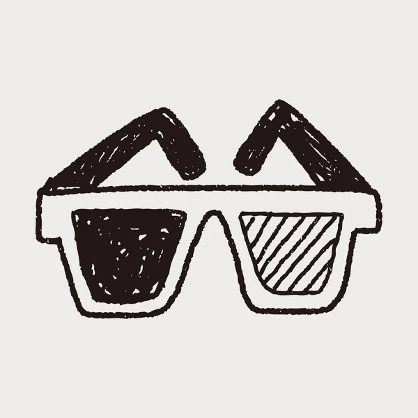 Gafas 3d garabato — Vector de stock