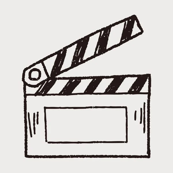 Placa de filme doodle — Vetor de Stock