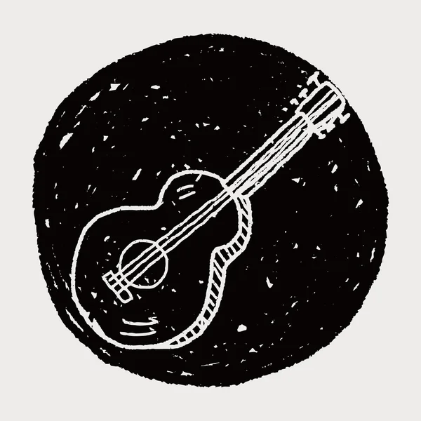 Doodle gitaar — Stockvector