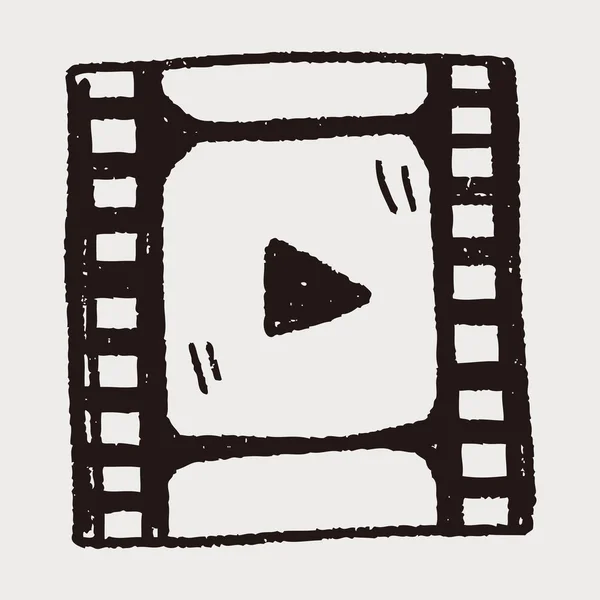 Film Doodle Jouer — Image vectorielle