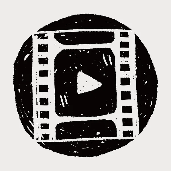 Doodle film afspelen — Stockvector