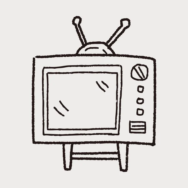 Doodle tv — Stock Vector