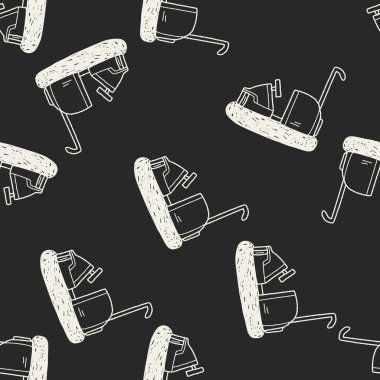 bumper car doodle seamless pattern background clipart