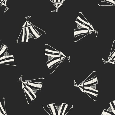 sirk doodle Dikişsiz desen arka plan