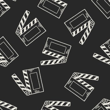Film kurulu doodle Dikişsiz desen arka plan