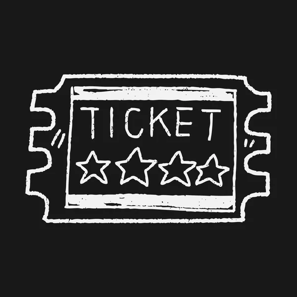 Ticket doodle — Stock Vector