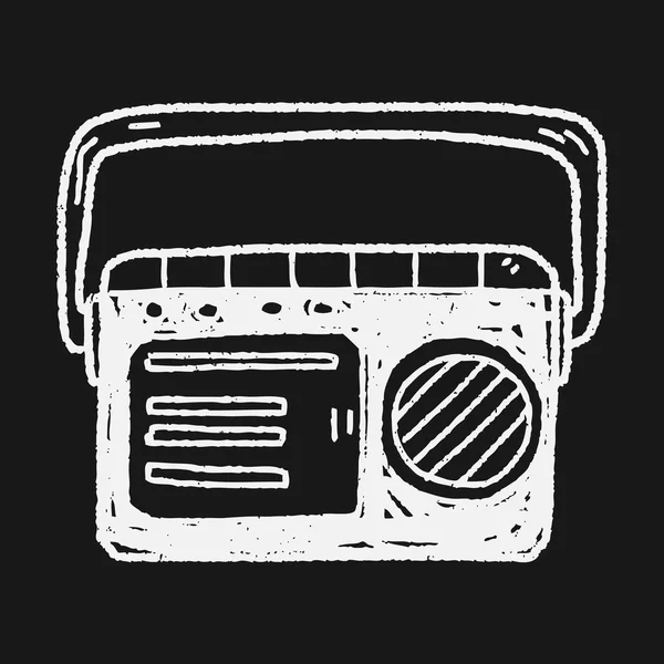 落書きラジオ — ストックベクタ