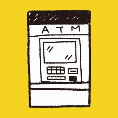 ATM doodle çizim