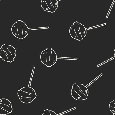 şeker doodle Dikişsiz desen arka plan