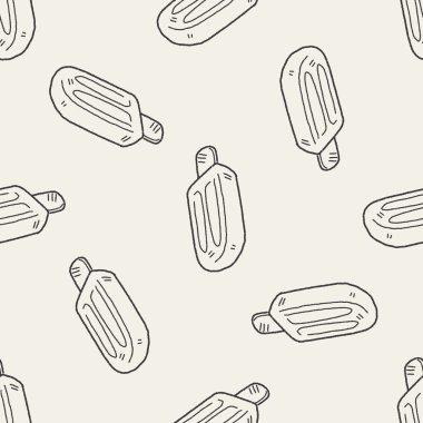Doodle dondurma Dikişsiz desen arka plan