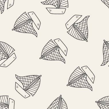 Doodle yelken Dikişsiz desen arka plan