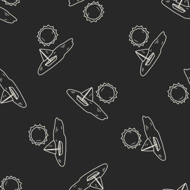 Doodle yelken Dikişsiz desen arka plan