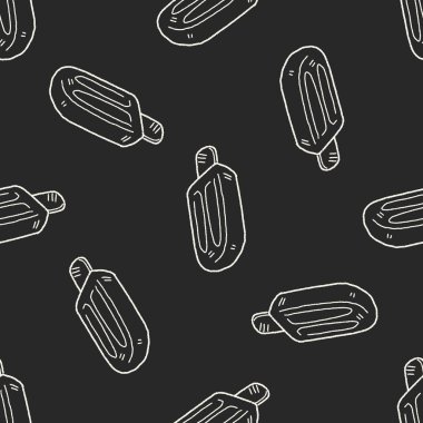 Doodle dondurma Dikişsiz desen arka plan