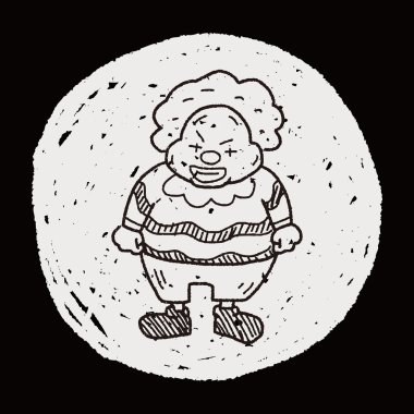 Palyaço doodle çizim