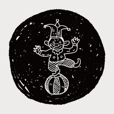 Palyaço doodle çizim