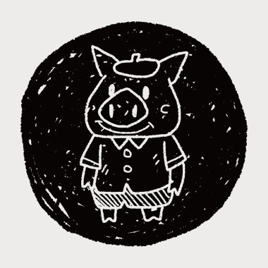 üç küçük domuz doodle