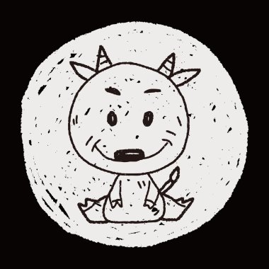 Çince Zodyak koyun çizim doodle