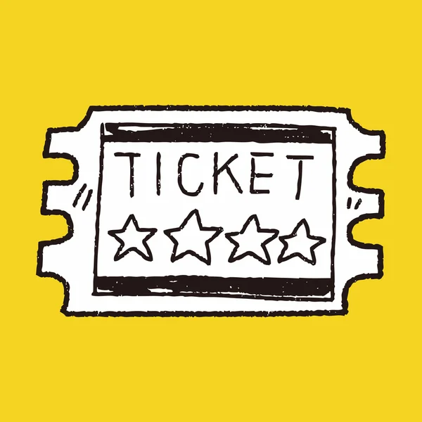 Ticket doodle — Stock Vector