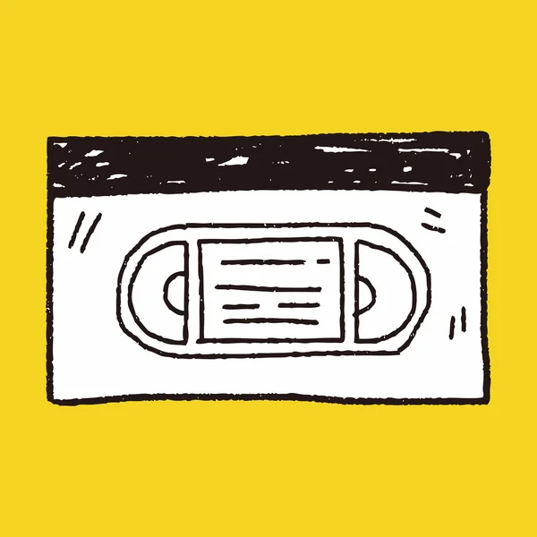 VHS doodle — Stok Vektör