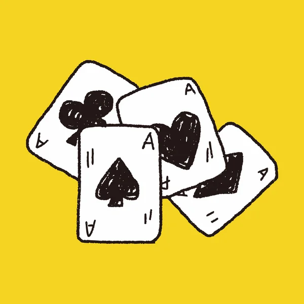 Póquer de Doodle — Vetor de Stock