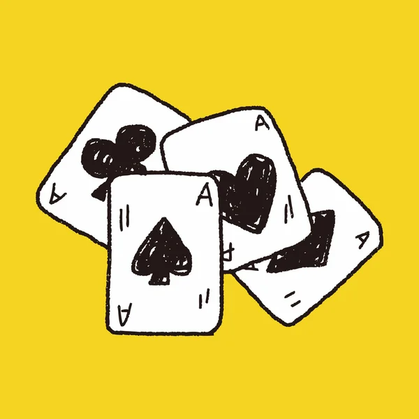 Doodle poker — Stockový vektor