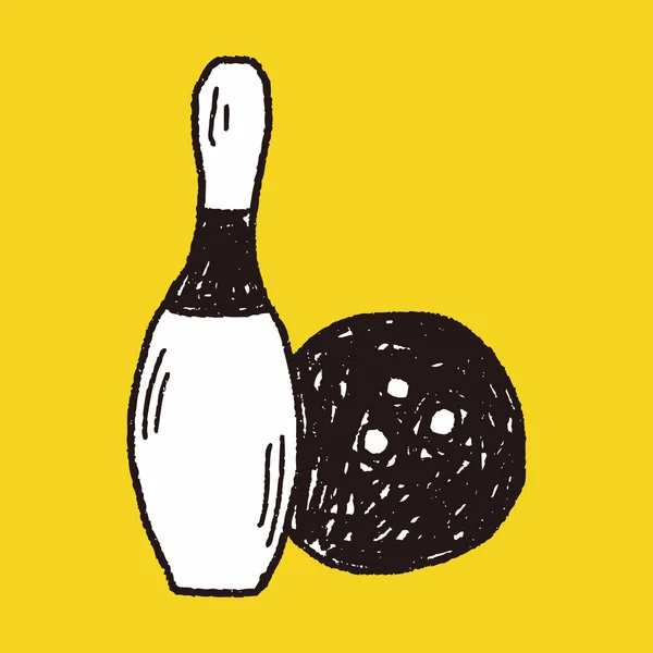 Bowling doodle — Stockový vektor