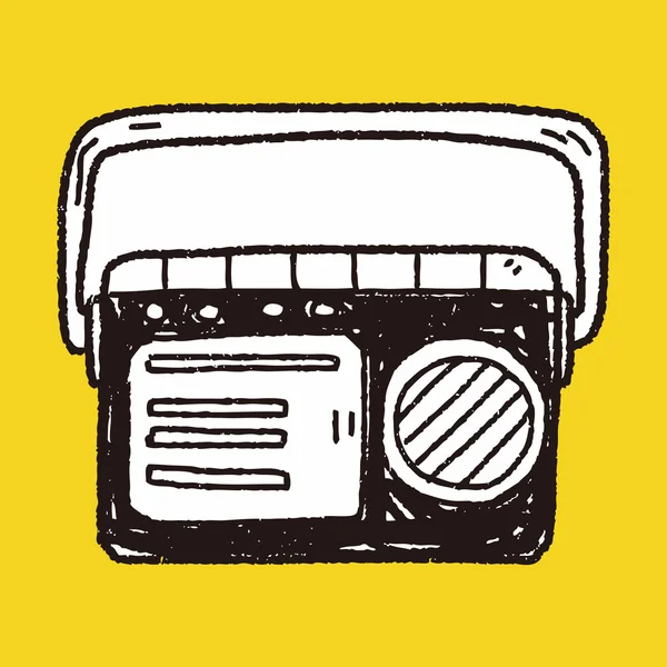 Radio Doodle — Vector de stock