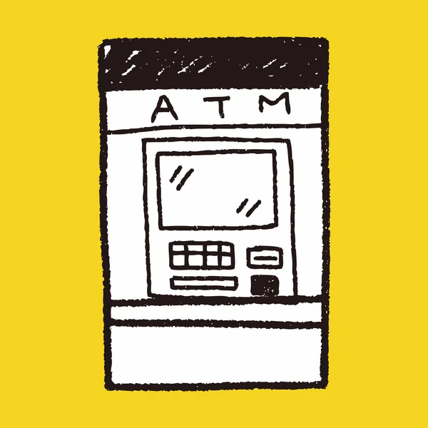 Dessin de gribouillis ATM — Image vectorielle