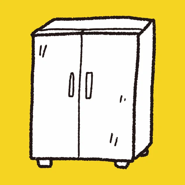 Doodle kabinet - Stok Vektor