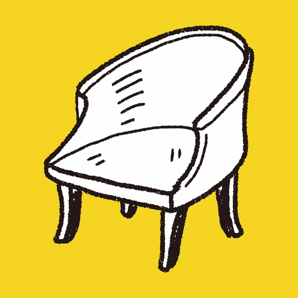 Chaise doodle — Image vectorielle