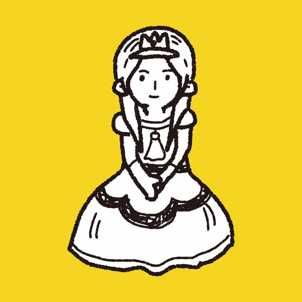 Princesa garabato — Vector de stock