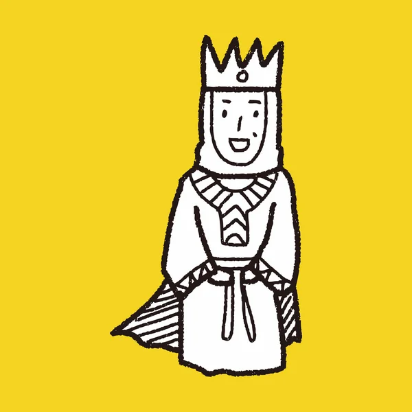 Queen doodle — Stock vektor