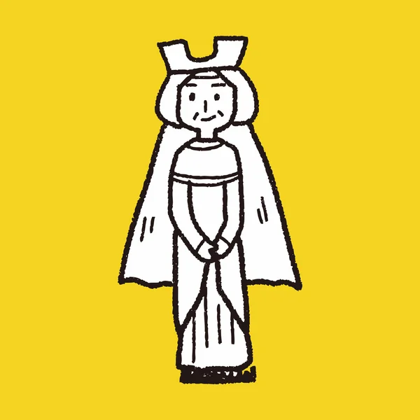 Doodle βασίλισσα — Διανυσματικό Αρχείο