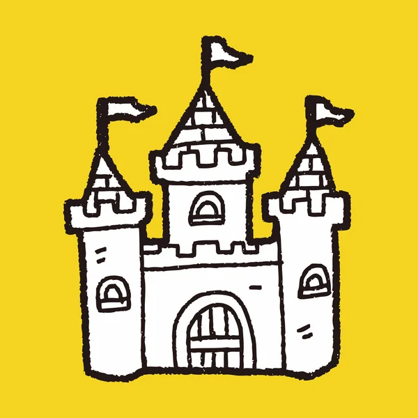 Castle doodle — Stock Vector