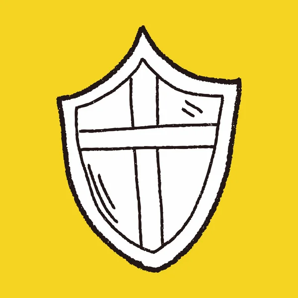 Garabato escudo — Vector de stock