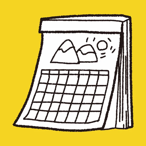 Doodle ημερολόγιο — Διανυσματικό Αρχείο