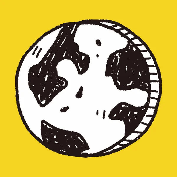 Doodle globo — Vettoriale Stock