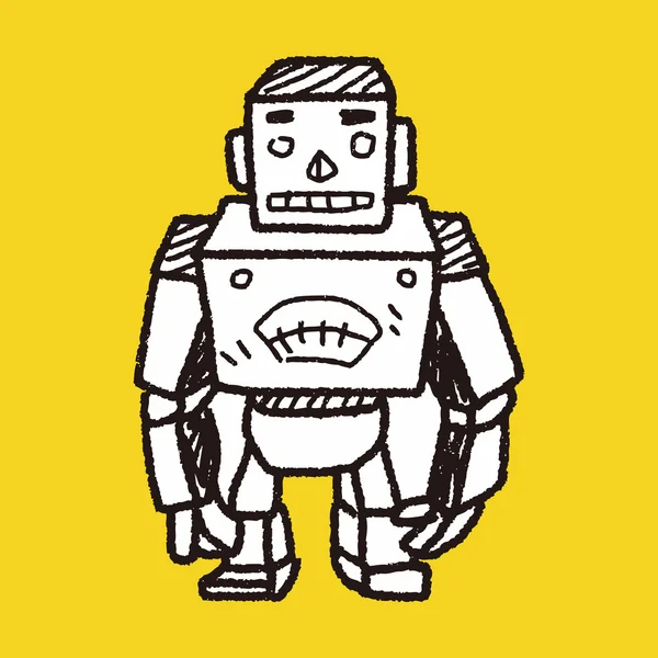 Robot doodle — Stock Vector