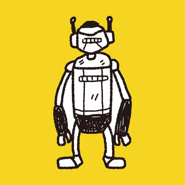 Doodle robot — Image vectorielle