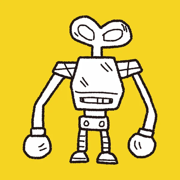 Robot doodle — Stockvector