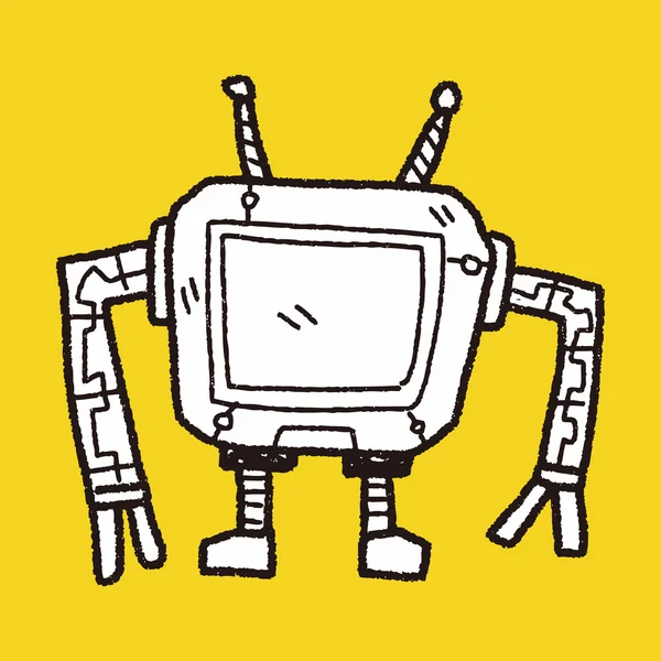Scarabocchio robot — Vettoriale Stock