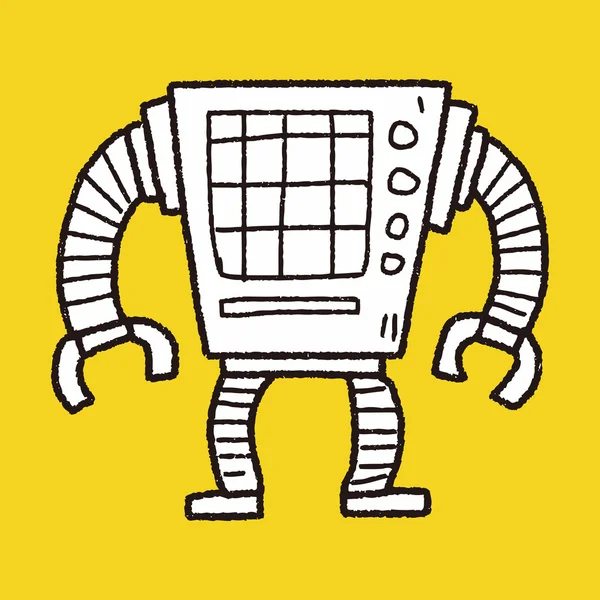 Doodle robot — Image vectorielle